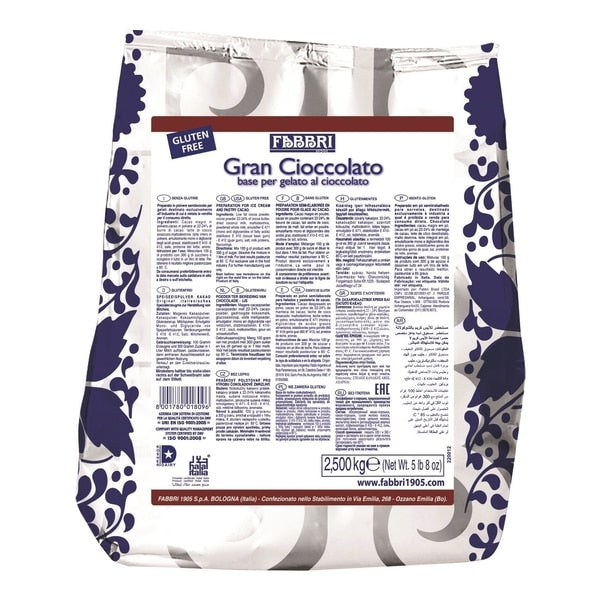 Zmrzlinová směs FABBRI Gran CIOCCOLATO (2,5kgx8)