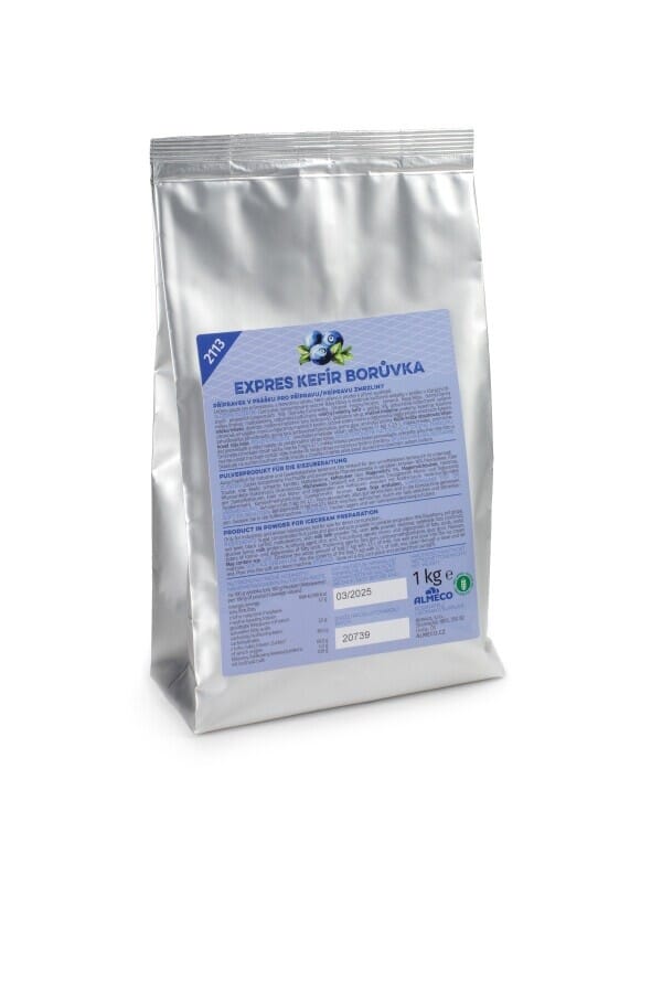Zmrzlinová směs ALM Expres KEFÍR BORŮVKA 12x1kg