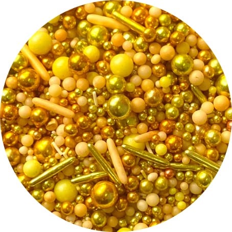 Cukrové zdobení zlatý mix, 20g
