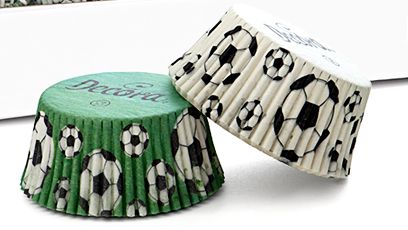 Košíčky na muffiny Decora, fotbal 40ks