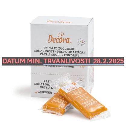 Potahovacia a modelovacia cukrová hmota Decora, oranžová 100g