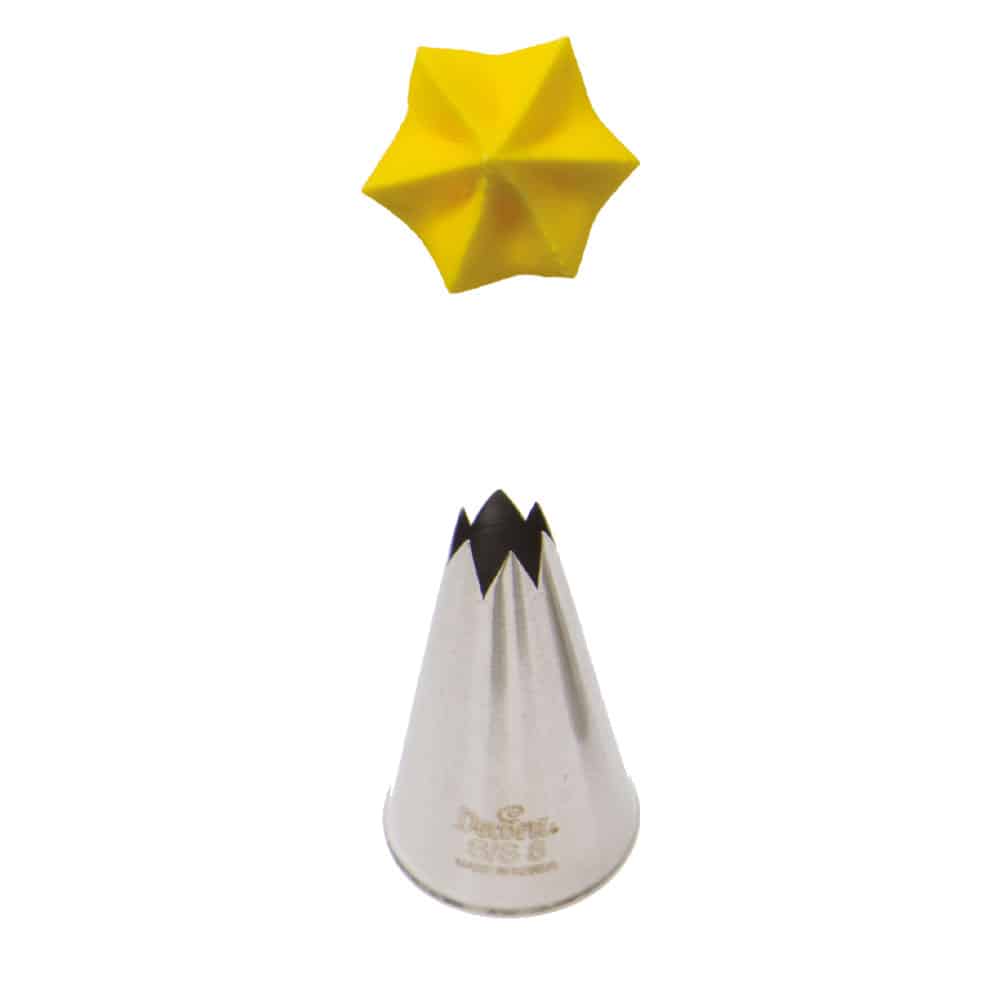 Špička nerez hvězda otevřená 6zubů průměr 1cm No.9