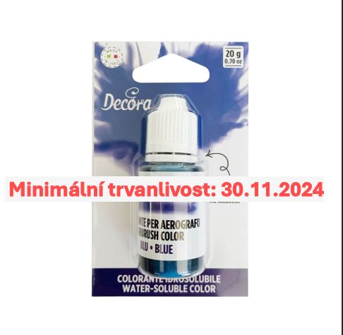 Airbrush farba Decora - modrá (20 g) ZĽAVA