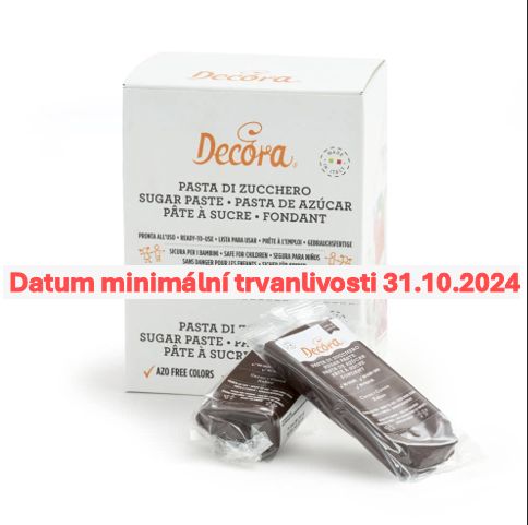 Potahovacia a modelovacia cukrová hmota Decora, hnedá 100g SLEVA