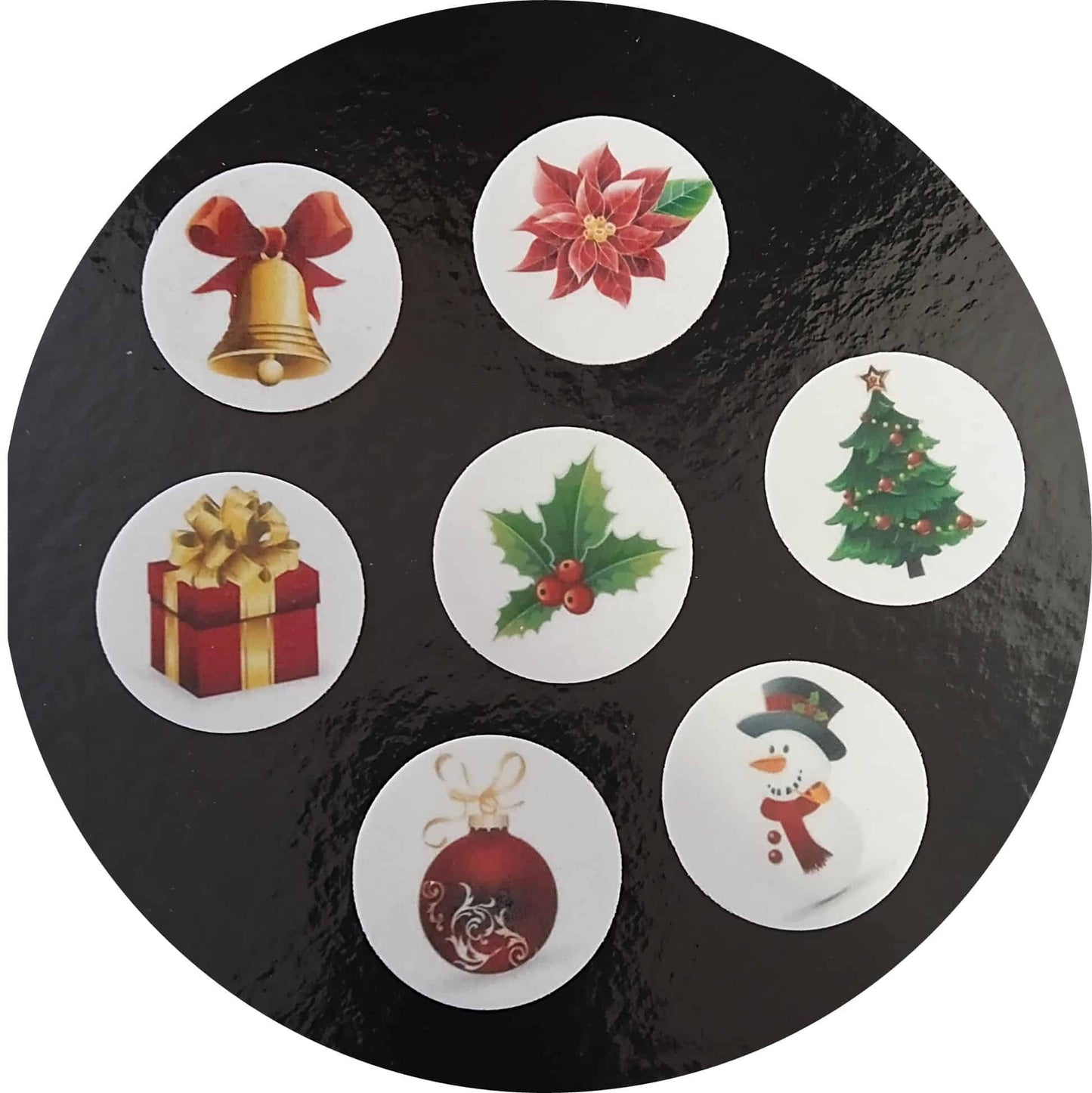 Dekorace z jedlého papíru, vánoční terčíky 7ks
