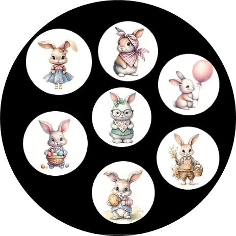 Dekorace z jedlého papíru, vianočné terčíky 7ks