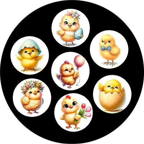 Dekorace z jedlého papíru, vianočné terčíky 7ks