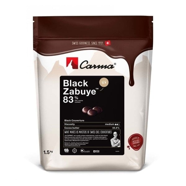 CARMA Čokoláda hořká 83% BLACK ZABUYE 5x1,5 kg