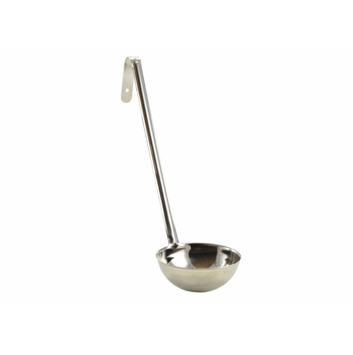 Naběračka nerez ¤12cm 440ml s háčikom, monoblok INOX