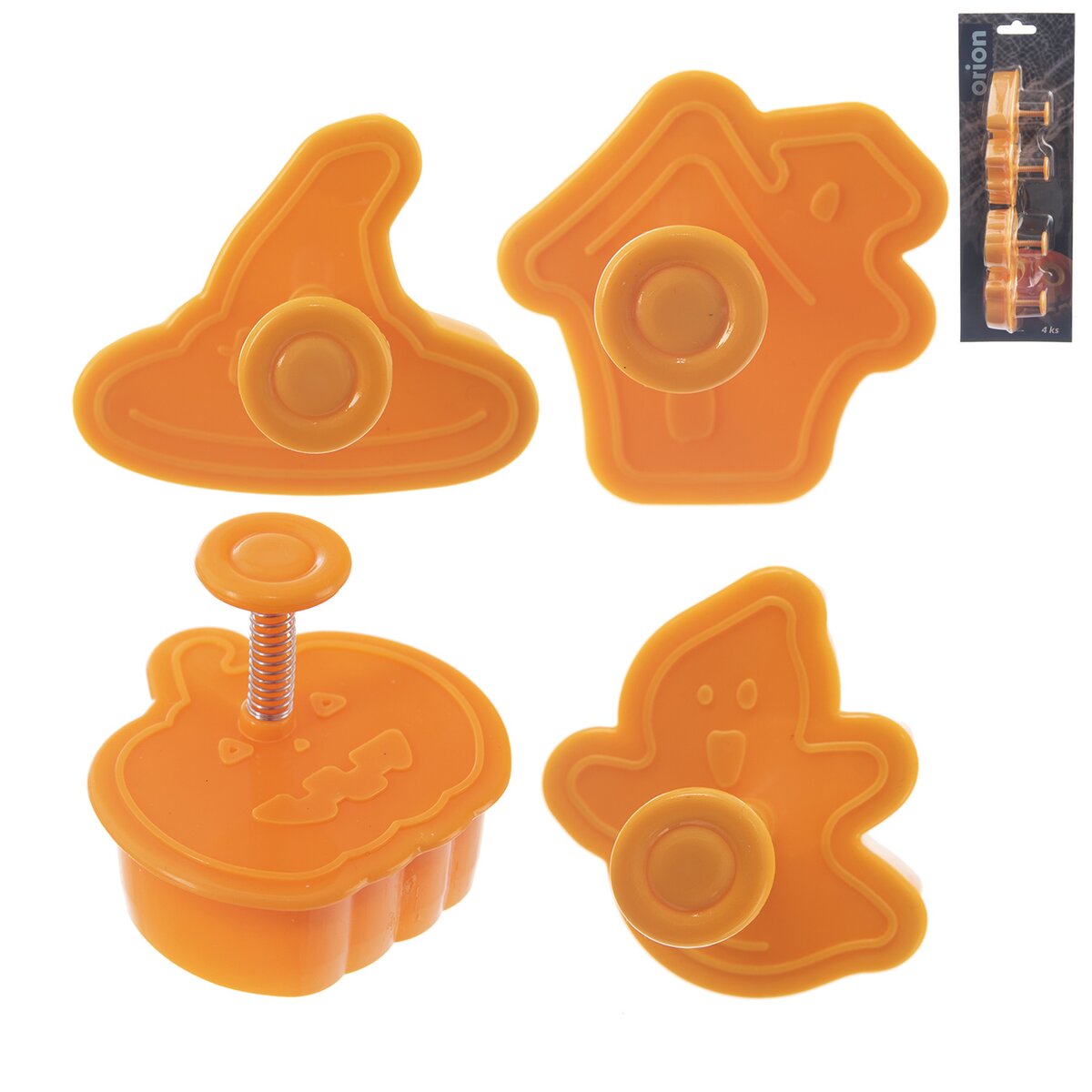 Vykrajovačka s piestom plast/kov HALLOWEEN 4ks