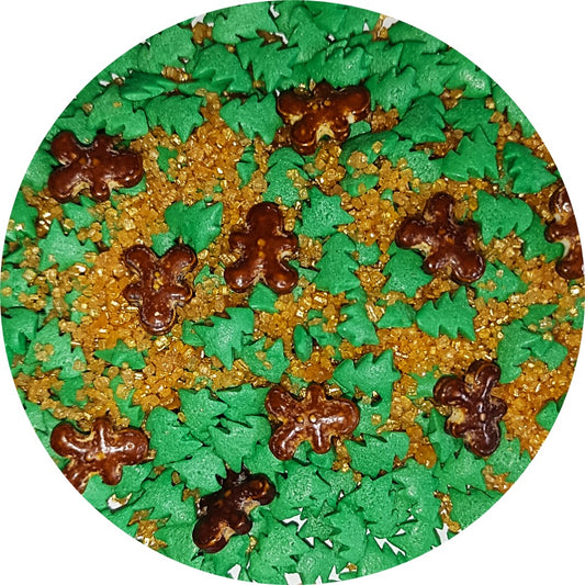 Cukrové zdobenie zelene stromčeky, 15g