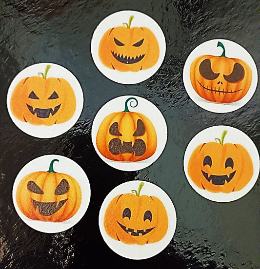 Dekorácia z jedlého papiera, terčíky Halloween (7ks)