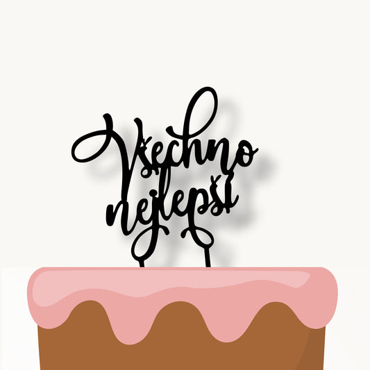 Zápich Všetko najlepšie kaligraficky