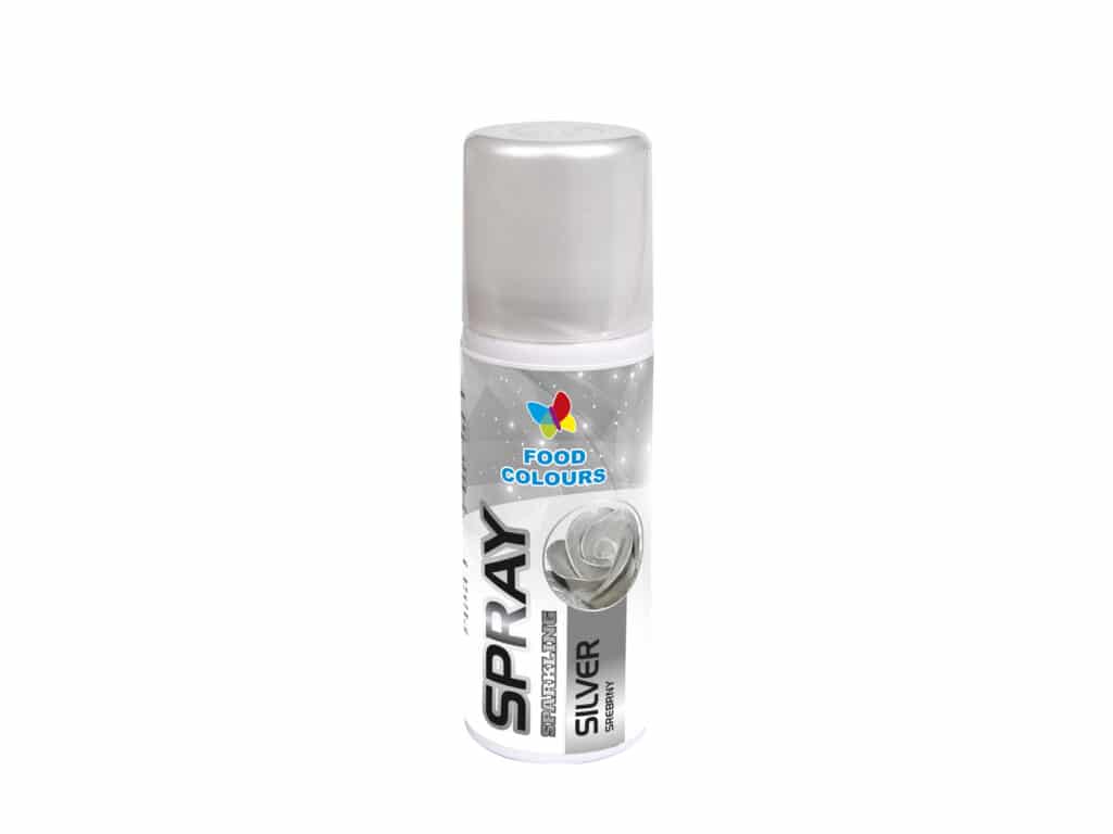 Barva ve spreji Food Colours Silver (50 ml) Stříbrná