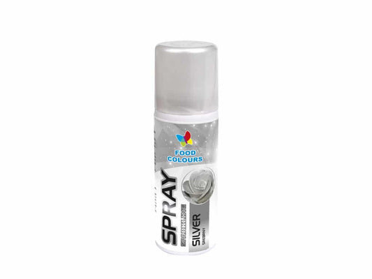 Barva ve spreji Food Colours Silver (50 ml) Stříbrná