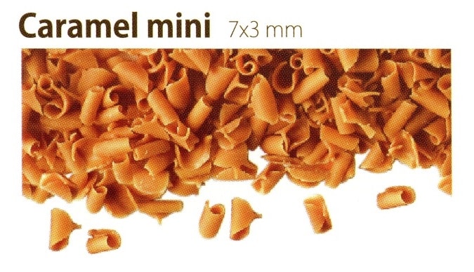 Čokoládové hobliny karamelové mini, 80g