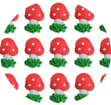 Cukrová ozdoba muchomůrka
