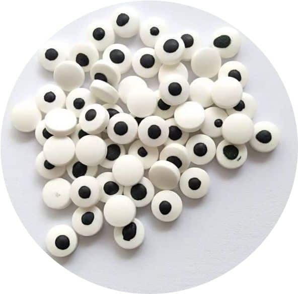 Cukrové zdobení očička střední, 15párů