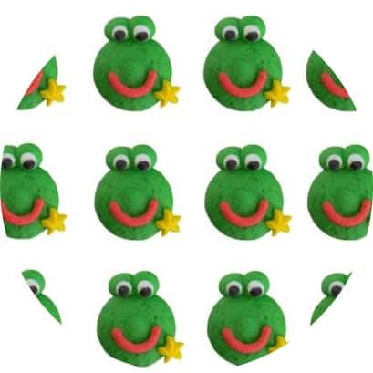 Cukrová ozdoba žába